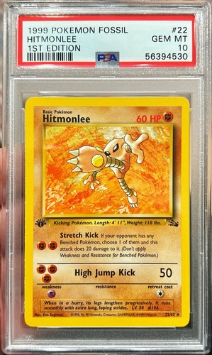 Hitmonlee (1st Edition) graded PSA 10 for sale on eBay