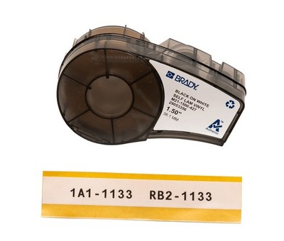 Brady Self-Laminating Vinyl Wrap Around Labels w/ Ribbon for M21 Printers - 1.5''