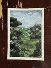 Original ACEO Acrylic Painting – English Countryside - miniature landscape art — photo 1