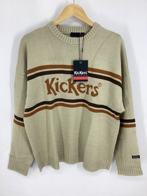 KICKERS UNISEX CLASSIC LOGO KNIT JUMPER ECRU IB