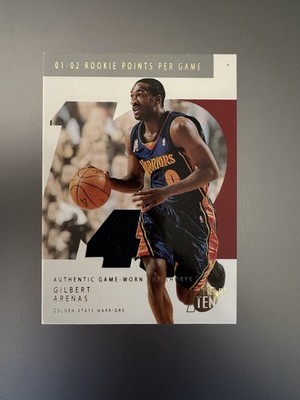 2002 Topps Ten Gilbert Arenas Game Worn Shorts /750 Warriors
