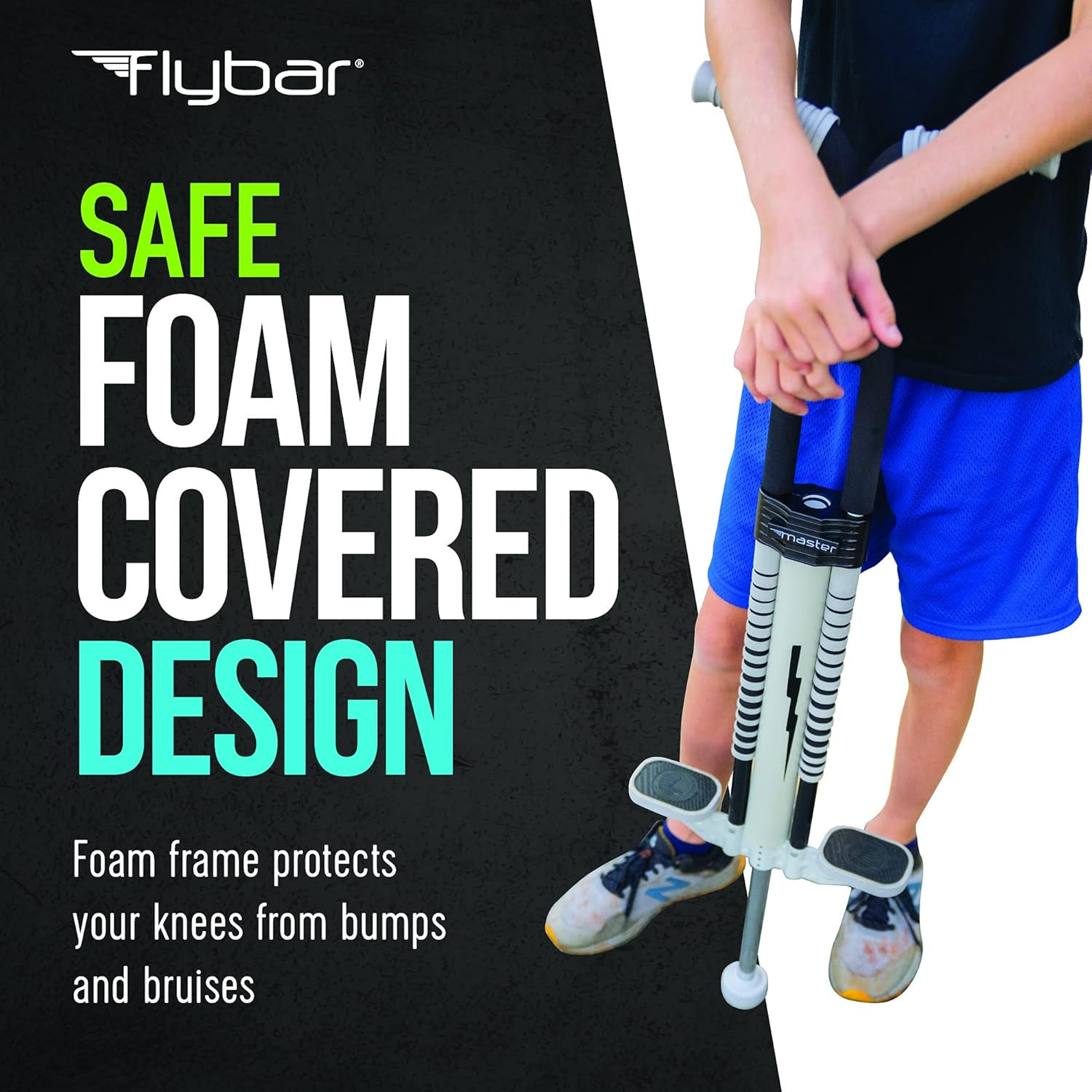 Master Pogo Stick, Ages 9+, 80 to 160 Lbs, Easy Grip Handles, Anti-Slip Pegs, Ou