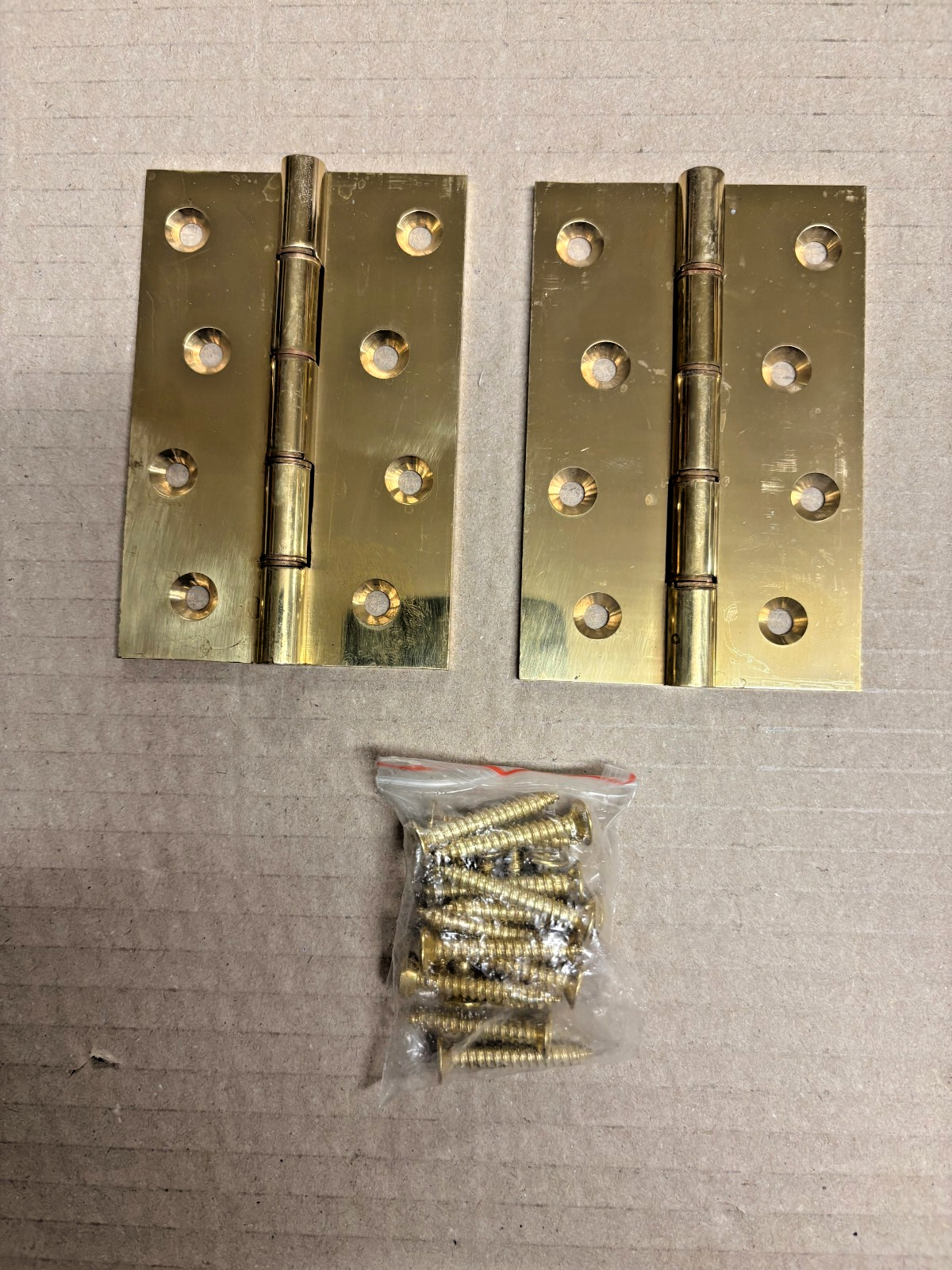 GEORGE BOYD DPBW BUTT HINGE 4"" POLISHED BRASS - OLD STOCK