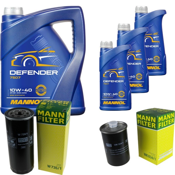 Inspektionspaket 8L Mannol Defender 10W-40 FüR Audi A6 Avant S6 4.2 Quattro 100-image