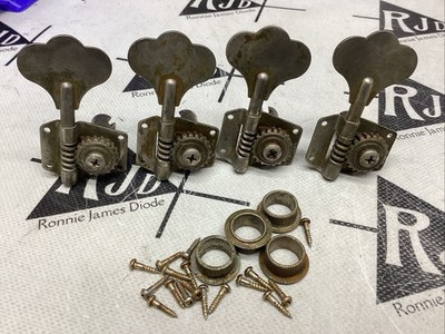 Schaller Bass Guitar Tuners Tuning Machines Keys Pegs Heads Heavy Relic Nickel