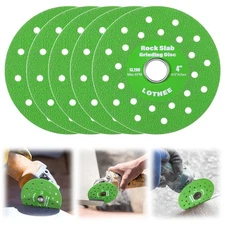 Lothee 5 Pcs Rock Slab Grinding Disc, 4 Inch Glass Cutting Disc for Angle... 