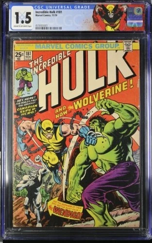 Incredible Hulk #181 (1974) CGC 1.5 Custom Label 1st Appearance Of Wolverine