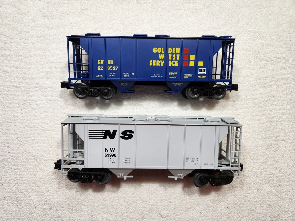 Weaver Lot of 2 O Scale PS-2 Covered Hoppers Golden West Servce Norfolk Southern - Image 2 of 4