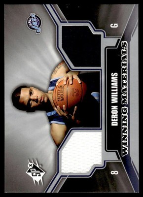 2005 SPX DERON WILLIAMS WM-DE MINT WINNING MATERIALS GAME JERSEY UTAH JAZZ