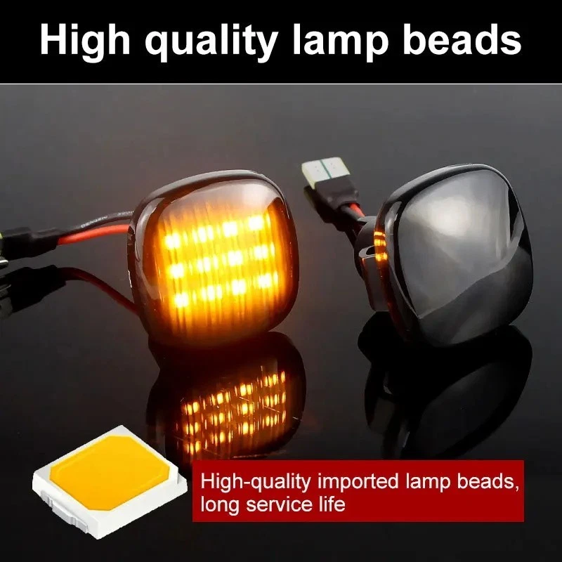 2x LED Black Lens Amber Turn Signal Side Marker Lights For Audi A4 /A4 Quattro Foto 2 de 4