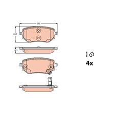 Satz Bremsbeläge Bremsklötze hinten für Mercedes X-Klasse 470 | 922923