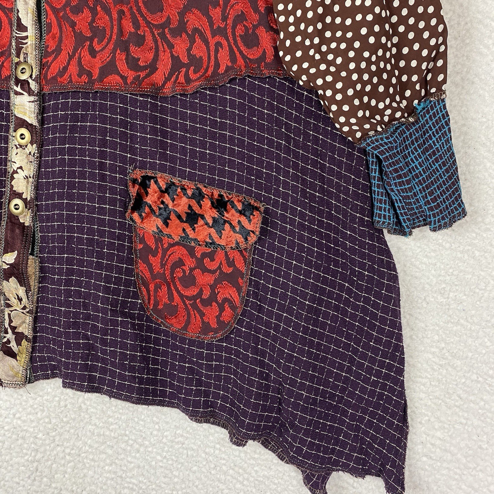 Nothing Matches Top Womens Patchwork Wearable Art… - image 2