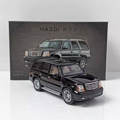 MASDI 1/64 Scale Cadillac Escalade 2005 SUV Black Diecast Car Model Toy Gift
