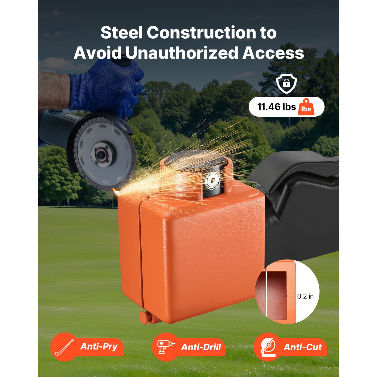 Collar Coupler Lock Fits 2 & 2-5/16-Inch Couplers Trailer Hitch Lock