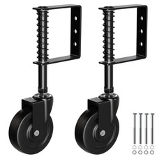 4" Spring Loaded Gate Caster, Heavy Duty Gate Wheel for Outdoor Wooden Gate F...