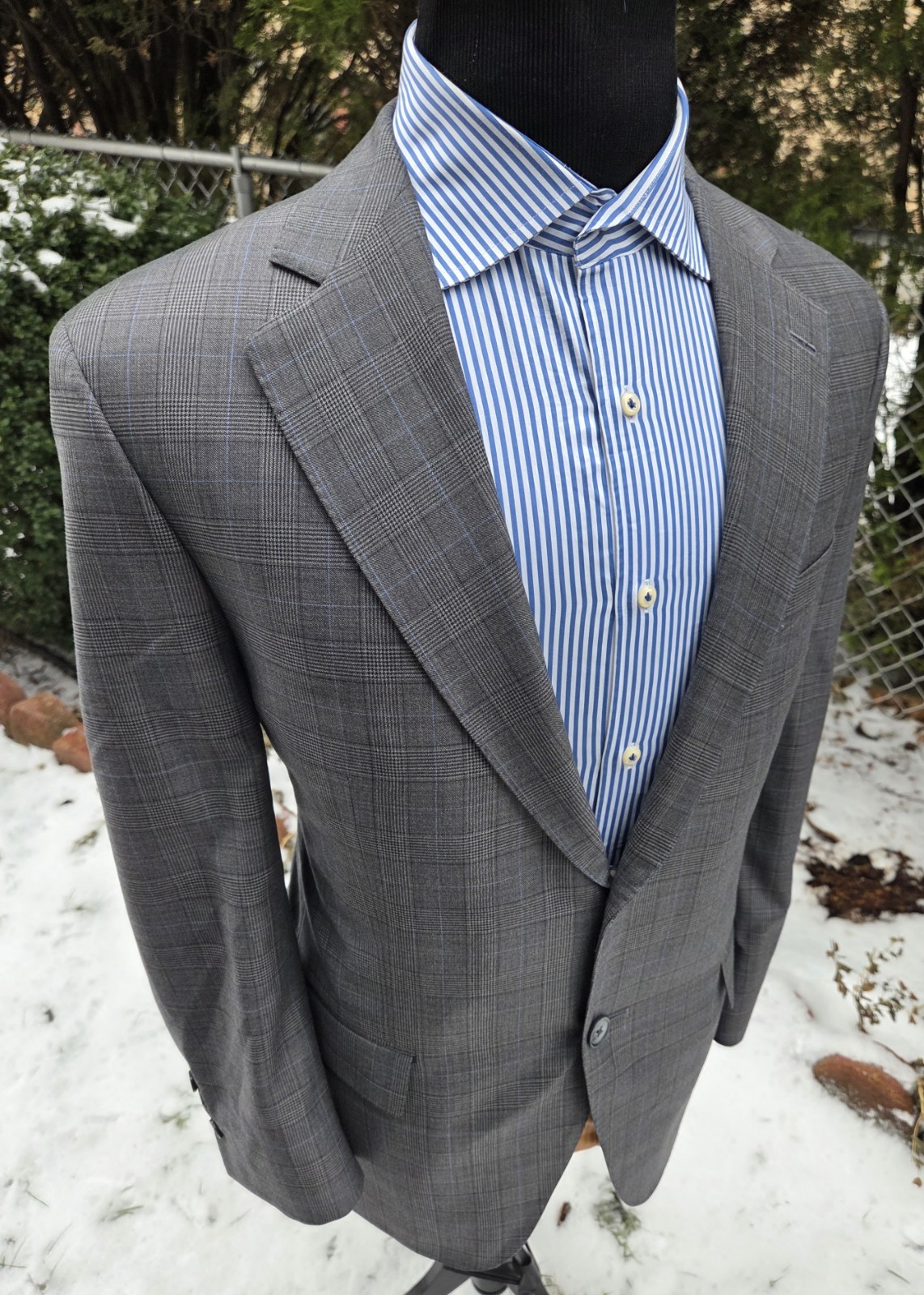 PETER MILLAR 100% Wool Gray Two Button Blazer Spo… - image 12