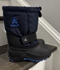 Kamik Waterproof kids Snow Boots size 11 blue and black