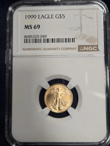 U.S. Mint American Eagle Gold G$5 1999 NGC MS 69 1/10 oz