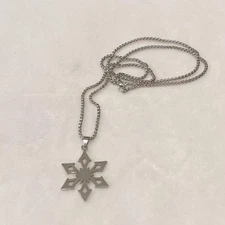 Genshin Impact Eye of God Necklace Pendant Ice Element Snowflake Design