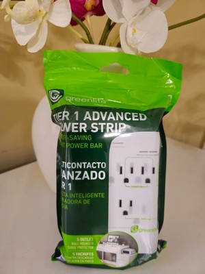 Greenlite 5 Outlet Tier 1 Advanced Power Strip Wall Mount Smart Surge Protector