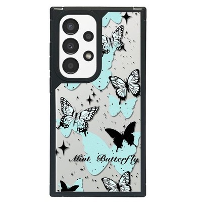 Samsung Galaxy A23 4G/5G Full Case Kunstmotiv Schmetterling Grün