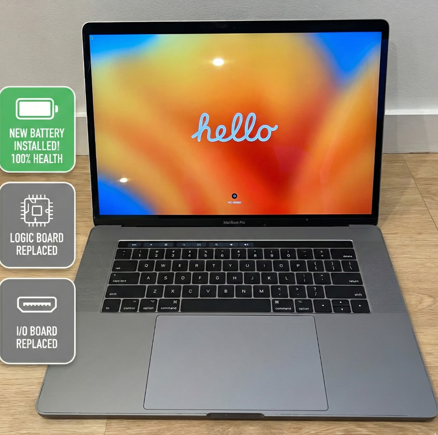 MacBook Pro 15" 2017 i7 16GB RAM 256GB SSD – New Battery Only 5 Cycles