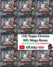 New Orleans Saints Break 636 2025 TOPPS CHROME FOOTBALL NFL Mega Box x10
