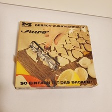 Vintage AURO Monopol GEBACK -AUSSTECHROLLE GERMAN Cookie Cutter Roller Recipes