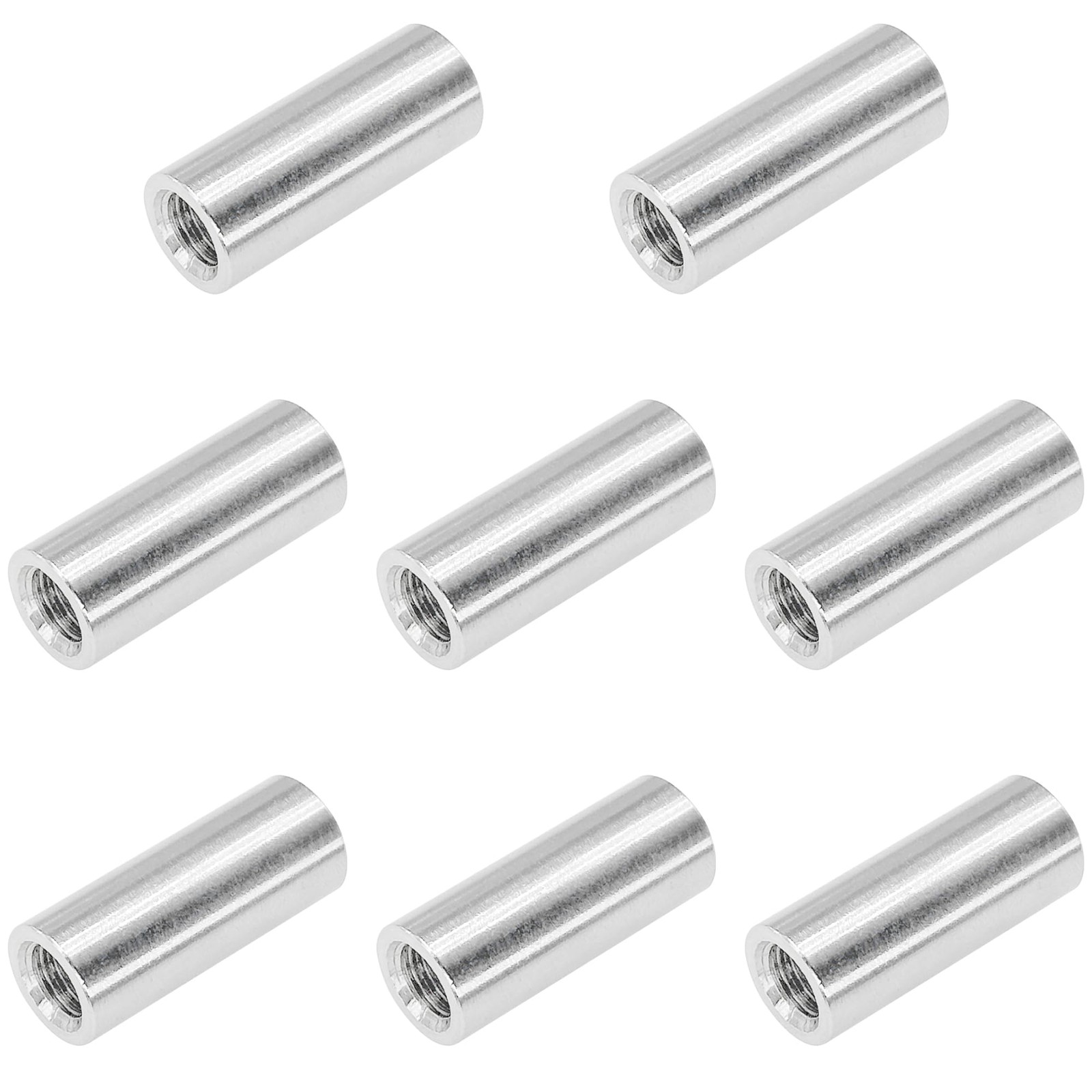 M8x30mm 304 Stainless Steel Coupling Nuts 8 Pack
