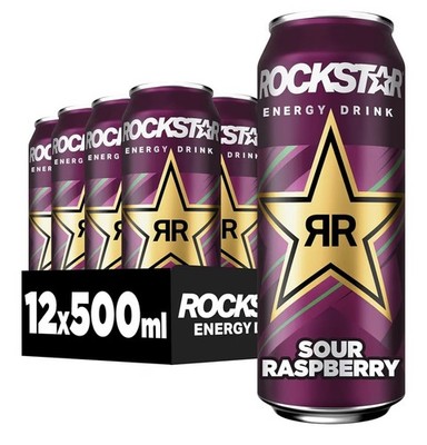 Rockstar Energy  Drink Sour Raspberry, 2x 12erPack, 500 ml 24STK