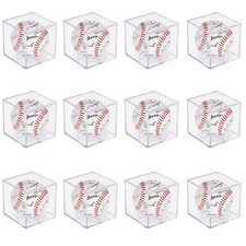 12Pack Baseball Display Case Acrylic Cube - UV Protected Acrylic Baseball Holder