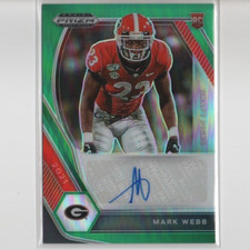 2021 Prizm Draft Picks Mark Webb Green Pulsar Prizm Rookie Auto RC # DPA-MAW.