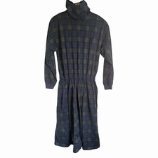 Vtg Talbot’s Women’s Tartan Plaid Preppy 100% Cotton Pull On Dress Size Large