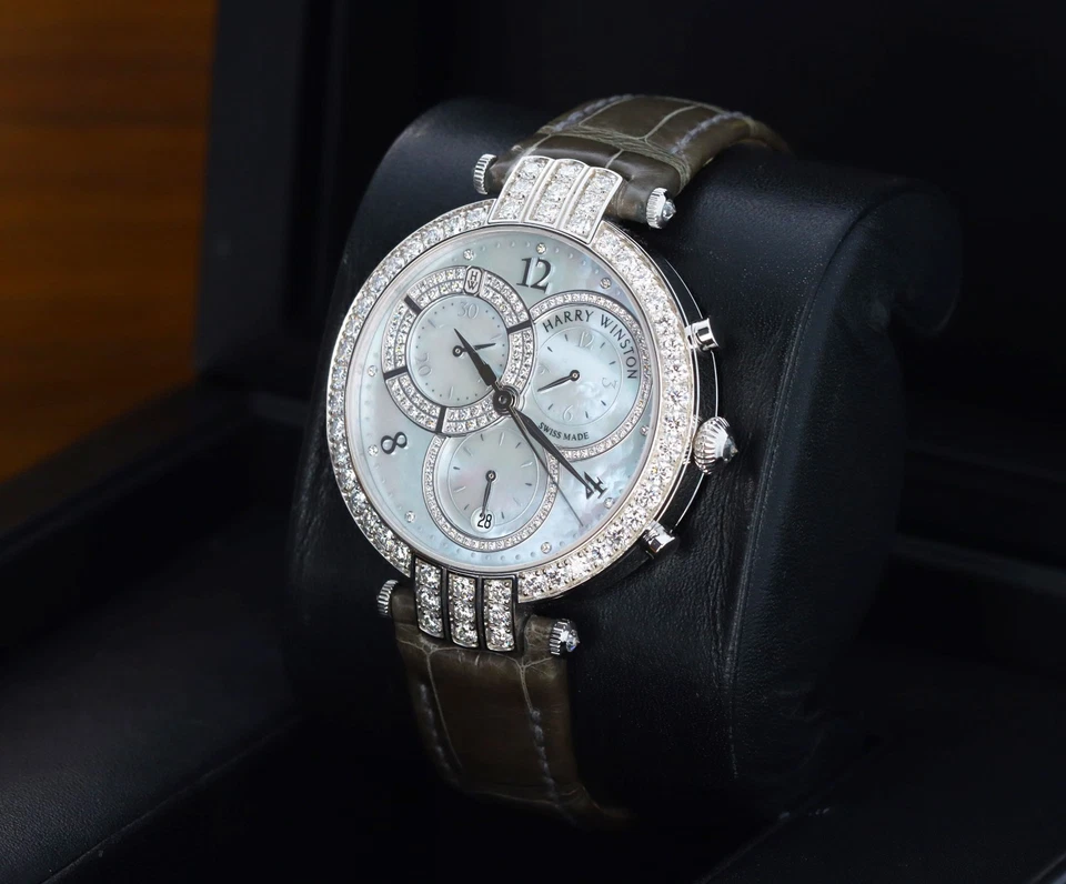 Harry Winston Premier Cronógrafo 40mm Diamantes M.O.P Oro Blanco PRNQCH40WW001 Foto 2 de 4