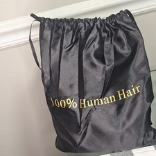 Dream 100 Human Hair Curly Black Wig with Wig Cap