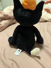 Jellycat Black & White Cat Plush w/ Orange Hat 25th Anniv Tag Small 2011 — photo 3