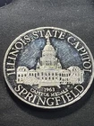 1 oz .999 Fine Silver Illinois State Capitol Medal Springfield Proof-Like Serial
