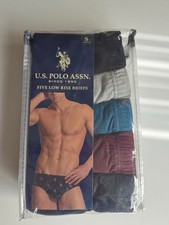 US POLO ASSN 5 Pack Cotton Low Rise Briefs Men's Size Small Multi Color NWT