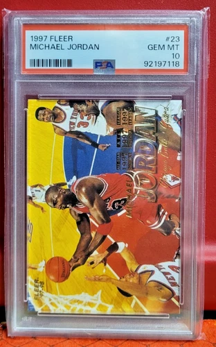 MICHAEL JORDAN PSA 10 1997 FLEER #23 Bulls GOAT MVP HOF