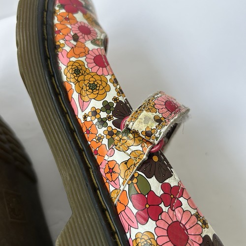 Zapatos Dr. Martens Mary Jane Floral Cuero Hebilla EE. UU. Talla 3 AW004 - Imagen 13 de 13