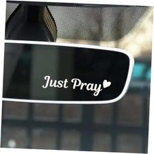 6 PCS Just Pray Mirror Decals Christian Car Rearview Mirror Stickers,Car