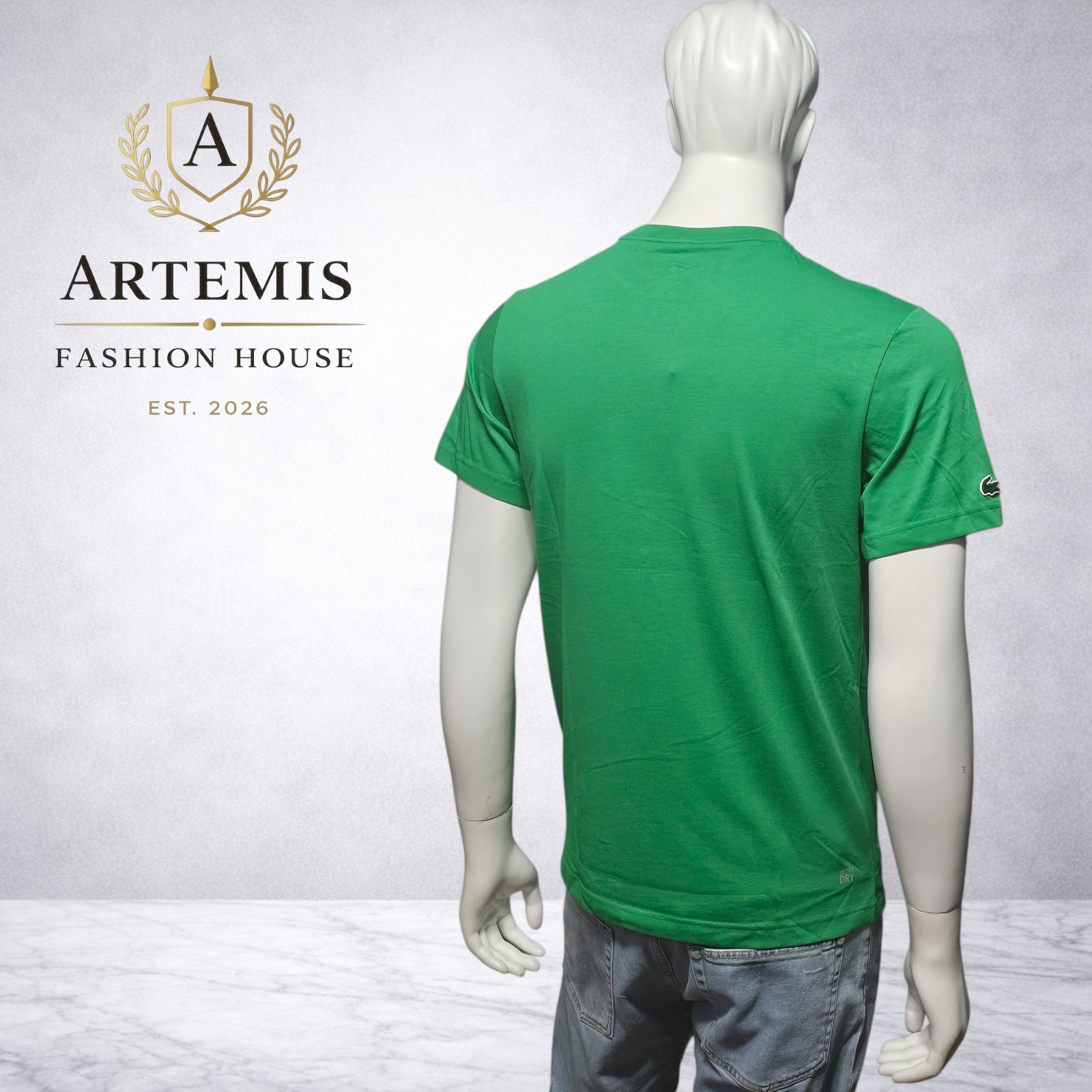 Lacoste x Daniil Medvedev Men's Regular Fit Green Crocodile Logo Tee Size Large thumbnail 3