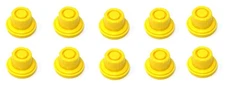 10 Pack Replacement YELLOW SPOUT CAPS Top Hat Style fits # 900302 900092 BLIT...