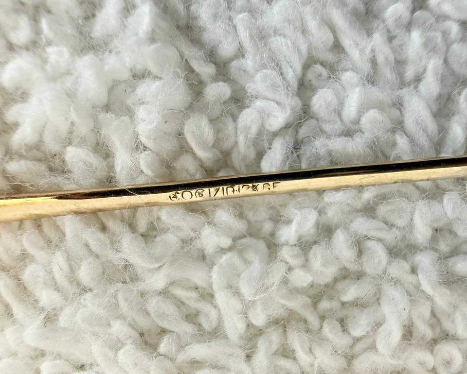 Antique 1/10 12K Gold Filled Rimless Eyeglasses Case & Cloth Wire Cable Temples - Image 3 of 4