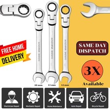 Ratchet Spanner Combination Ratchet Wrench Spanners 72T Flexi Head 8 | 12 | 13mm