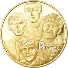 Wielka Brytania , Medal, Musique, Les Beattles, STGL, Copper Gilt