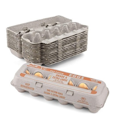 MT Products Printed Natural Pulp Egg Cartons Holds Up to Twelve Eggs - 1 Doze...