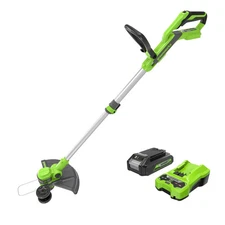 Greenworks POWERALL 12" 24V Cordless String Trimmer Edger Kit with 2.0Ah