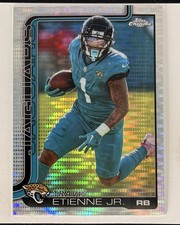 2025 Topps Chrome #139 Travis Etienne Jr Pulsar Refractor
