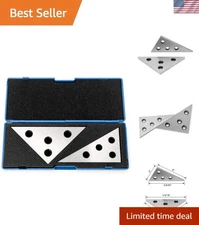 Durable 1045 Steel Angle Plate Set - 30-60-90 & 45-45-90 Degrees Calibration